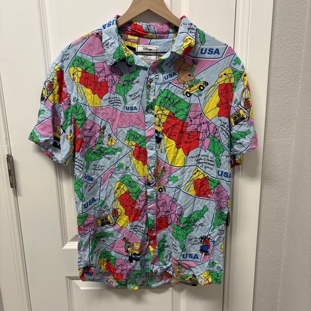 Loungefly Disney A Goofy Movie Camp Shirt Adult Size Large